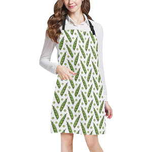 Green Peas Pattern Print Design 03 Adjustable Apron