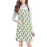 Green Peas Pattern Print Design 03 Adjustable Apron