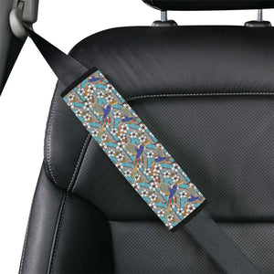 Hummingbird Pattern Print Design 02 Car Seat Belt Cover