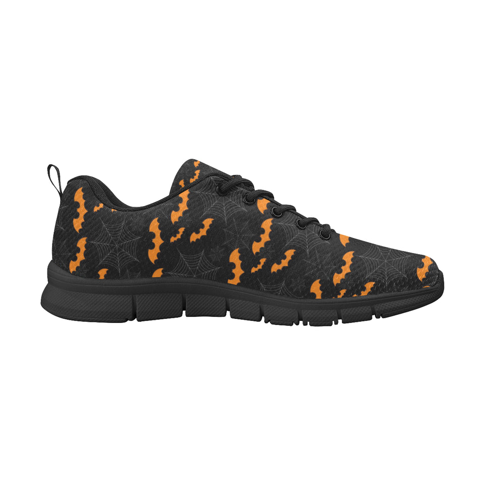 Cobweb Spider Web Bat Pattern Men's Sneakers Black