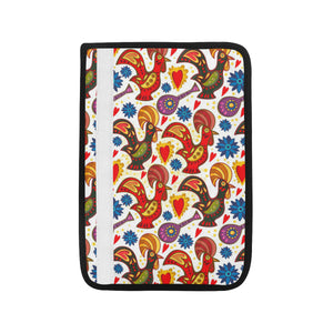 Colorful Rooster Chicken Guitar Pattern Car Seat Belt Cover