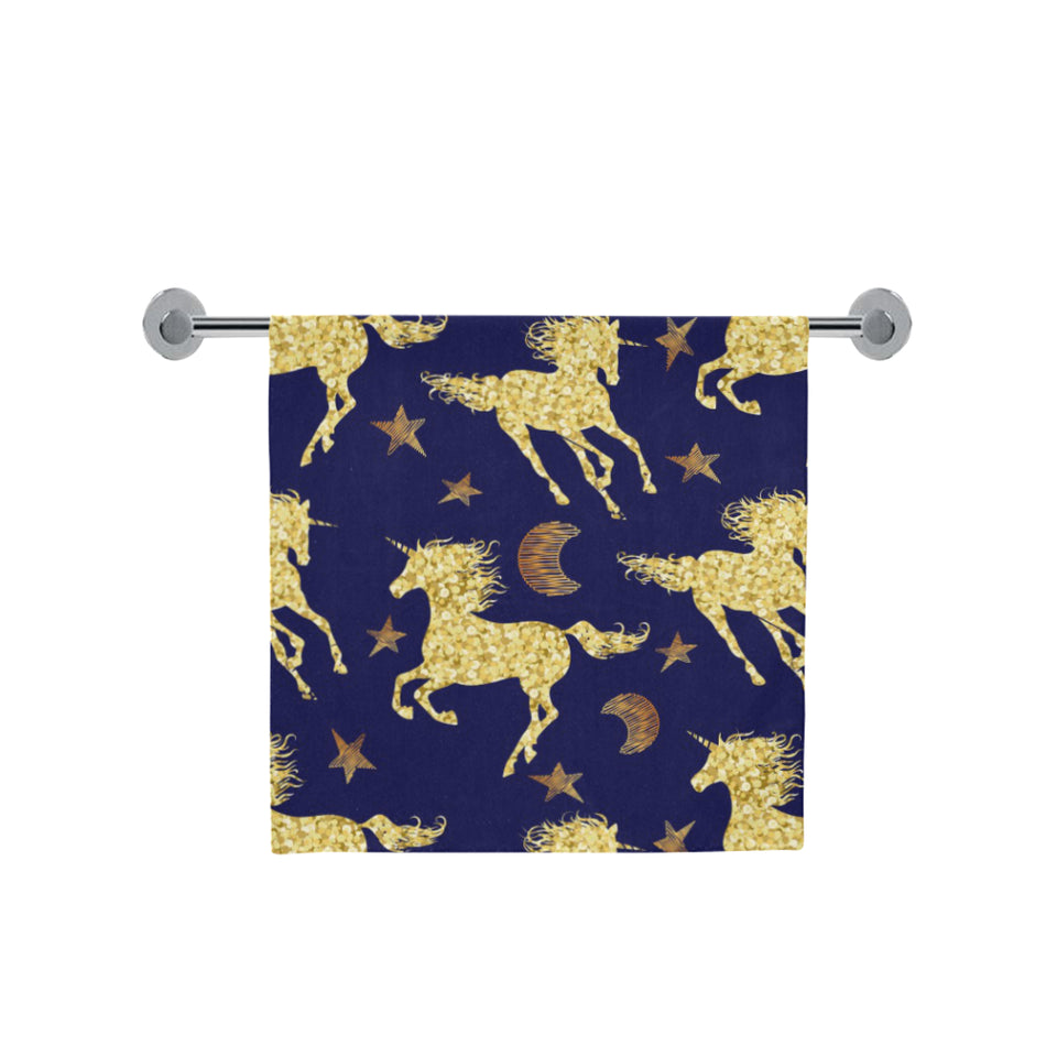 Unicorn Gold Pattern Bath Towel