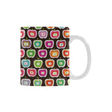Colorful Apple Pattern Classical White Mug (FulFilled In US)