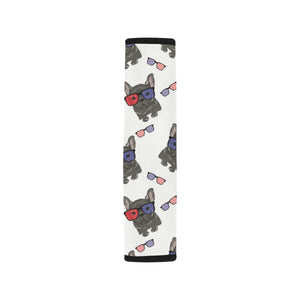 French Bulldog Sunglass Pattern Car Seat Belt Cover