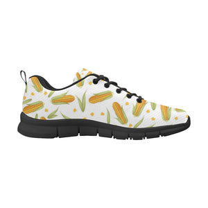 Corn Pattern Print Design 04 Men's Sneakers Black