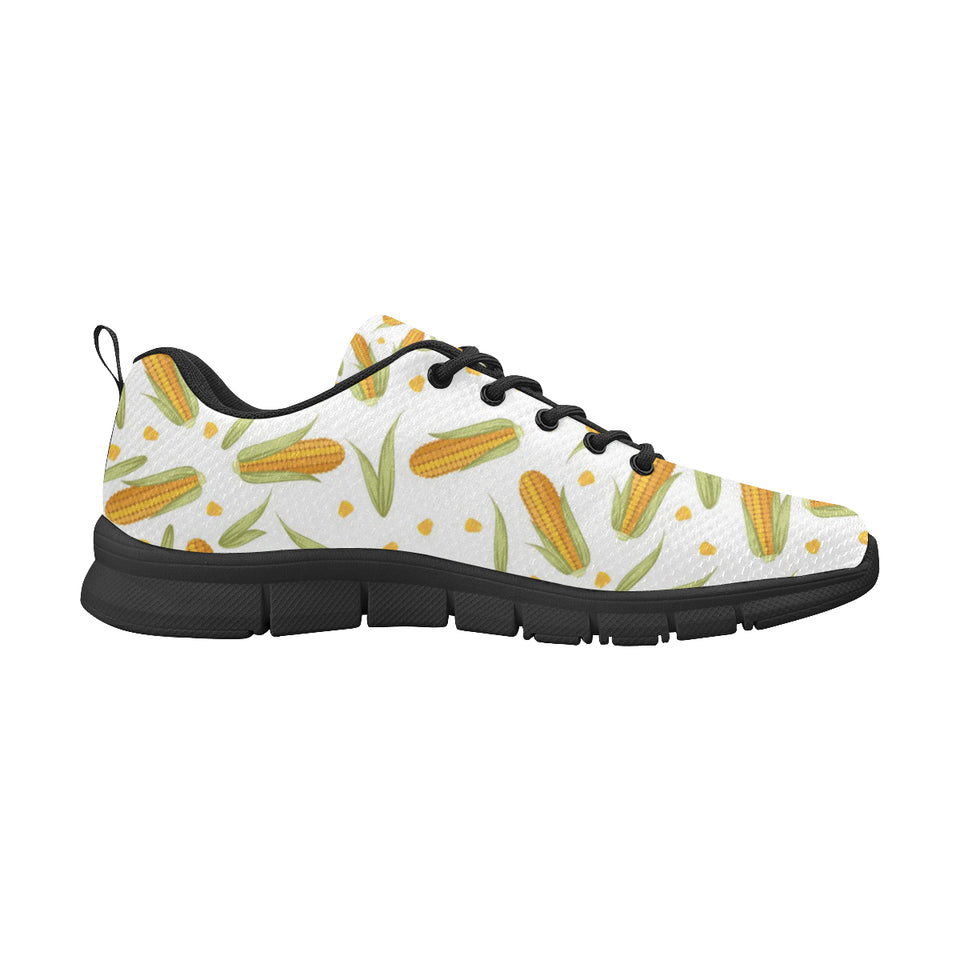 Corn Pattern Print Design 04 Men's Sneakers Black