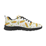 Corn Pattern Print Design 04 Men's Sneakers Black