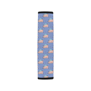 Pig Pattern Print Design 03 Car Seat Belt Cover