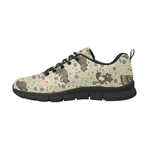 Raccoon Pattern Men's Sneakers Black