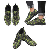 Ginkgo Leaves Flower Pattern Men's Sneakers Black