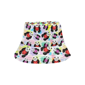 Panda Cute Heart Pattern Unisex Bucket Hat