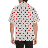 Casino Cards Suits Pattern Print Design 04 Men's All Over Print Hawaiian Shirt (Model T58)