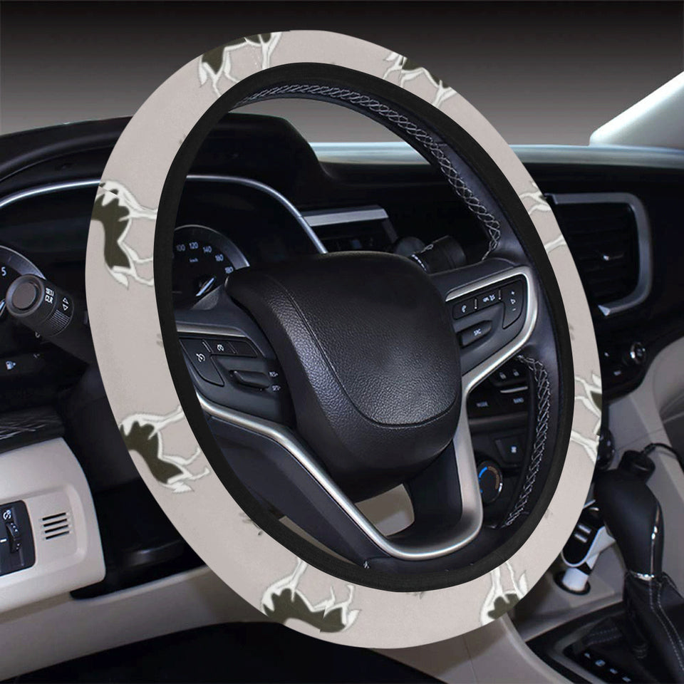 Siberian Husky Pattern Background Car Steering Wheel Cover