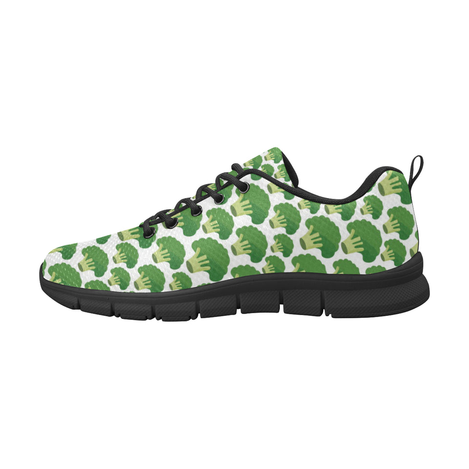 Broccoli Pattern Background Men's Sneakers Black