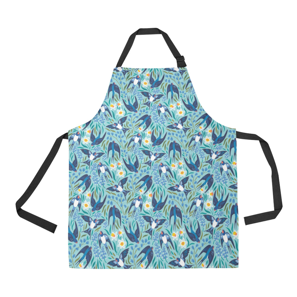 Swallow Pattern Print Design 05 Adjustable Apron