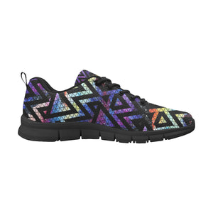 Space Colorful Tribal Galaxy Pattern Men's Sneakers Black