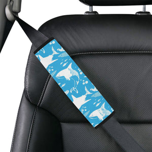 Shark Pattern Blue Theme Car Seat Belt Cover