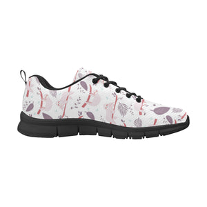 Sloth Leaves Pattern Men's Sneakers Black