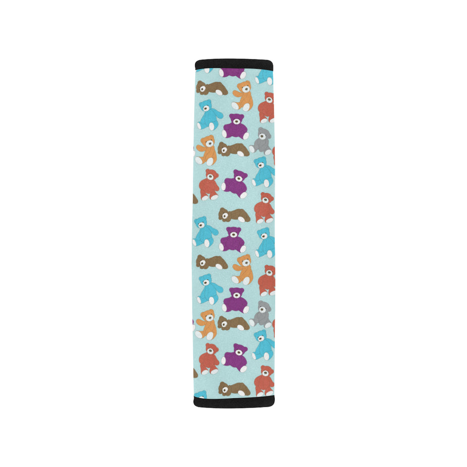 Teddy Bear Pattern Print Design 03 Car Seat Belt Cover