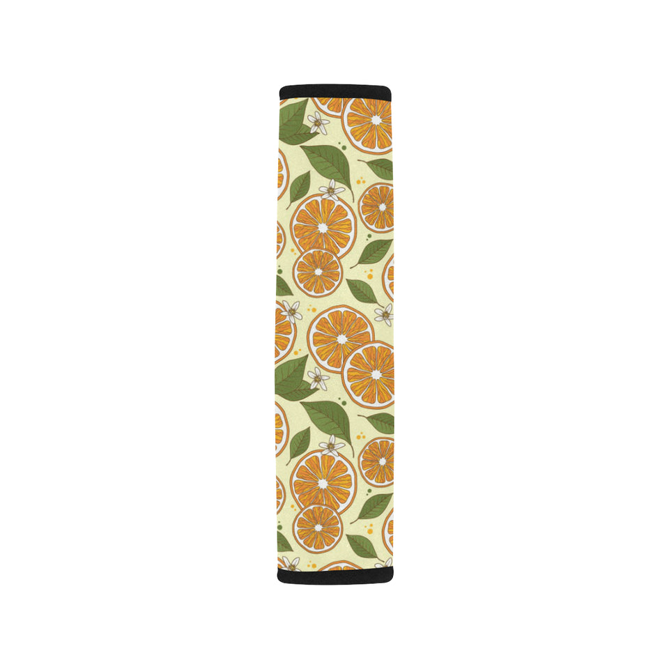 Sliced Orange Leaves Pattern Car Seat Belt Cover