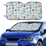 Teddy Bear Pattern Print Design 03 Car Sun Shade