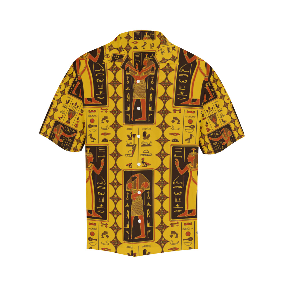 Egypt Hieroglyphics Pattern Print Design 01 Men's All Over Print Hawaiian Shirt (Model T58)