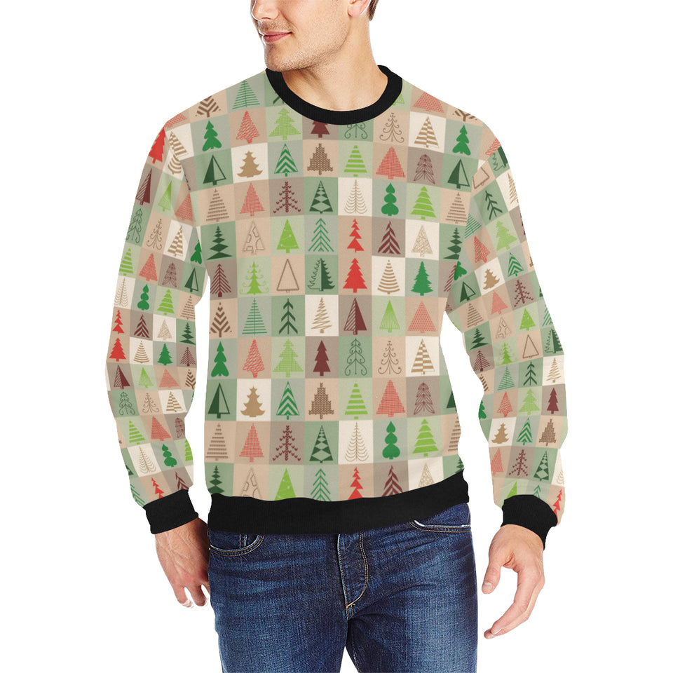 Christmas Tree Pattern Men's Crew Neck Sweatshirt