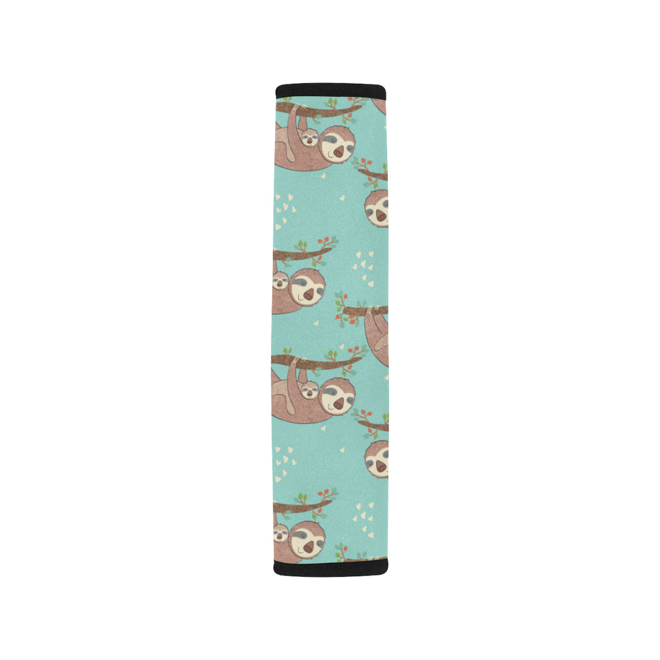 Sloth Mom and baby Pattern Car Seat Belt Cover