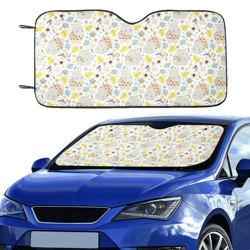 Hippopotamus Pattern Print Design 05 Car Sun Shade