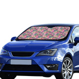 Hibiscus Pattern Print Design 03 Car Sun Shade