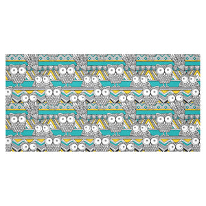 Owl Pattern Green Background Tablecloth