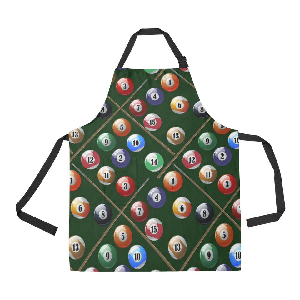 Billiard Ball Pattern Print Design 03 Adjustable Apron