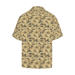 Sand Camo Camouflage Pattern Men's All Over Print Hawaiian Shirt