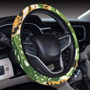 Bengal Tiger Pattern leaves Car Steering Wheel Cover