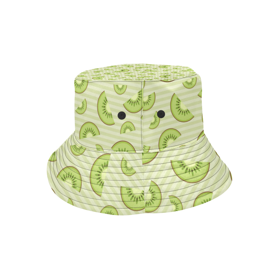 Kiwi Pattern Striped Background Unisex Bucket Hat