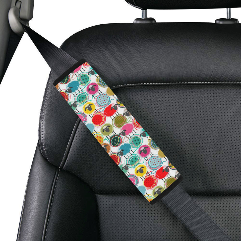 Colorful Sheep Pattern Car Seat Belt Cover