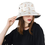 Cute Shiba Inu Heart Pattern Unisex Bucket Hat