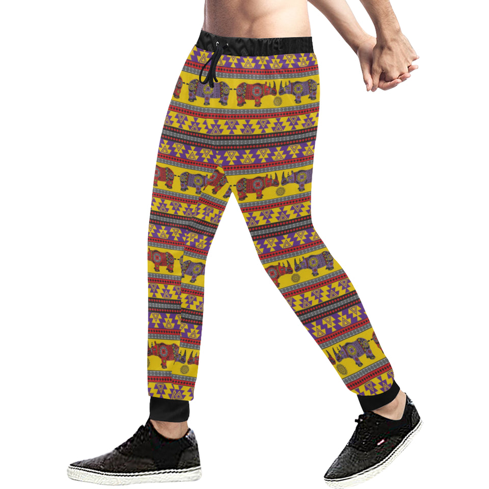 Rhino African Afro Dashiki Adinkra Kente Ethnic Mo Unisex Casual Sweatpants