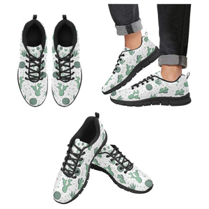 Cactus Pattern Men's Sneakers Black