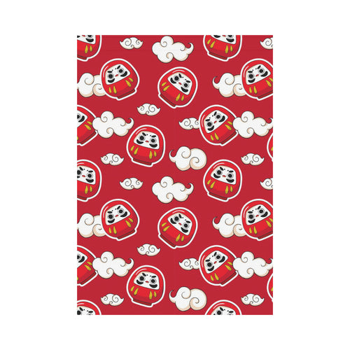 Red Daruma Cloud Pattern House Flag Garden Flag