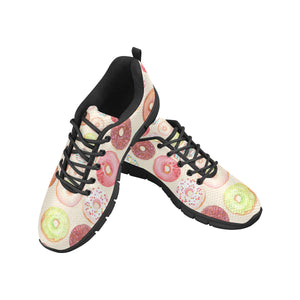 Donut Pattern Men's Sneakers Black