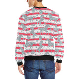 Unicorn Silver Pattern Men's Crew Neck Sweatshirt