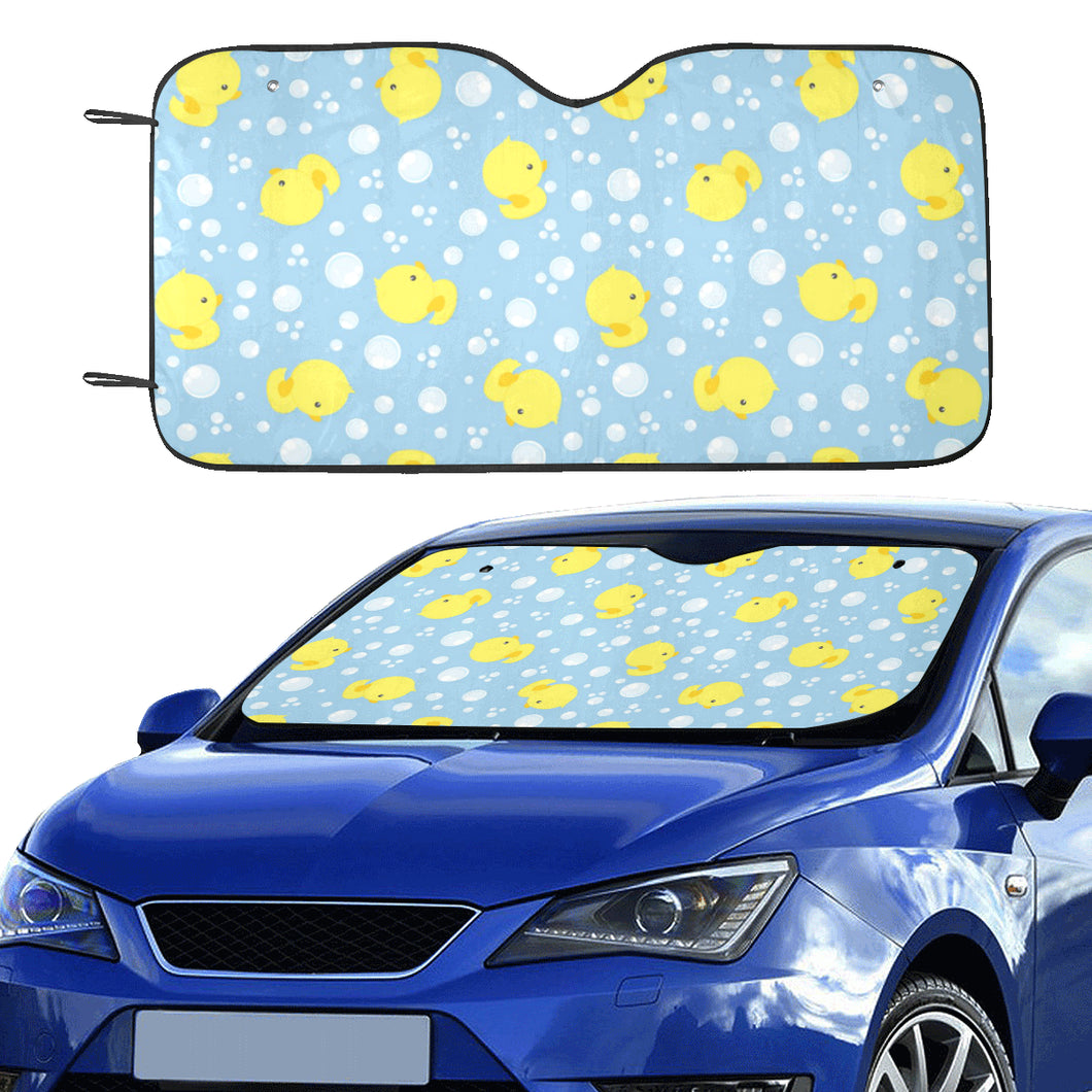 Duck Toy Pattern Print Design 02 Car Sun Shade