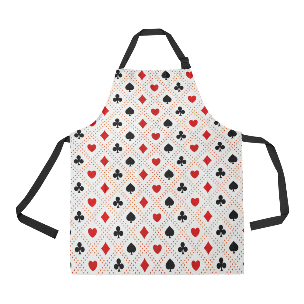 Casino Cards Suits Pattern Print Design 04 Adjustable Apron