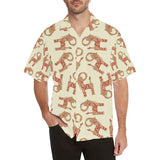 Yule Goat or Christmas goat Pattern Men's All Over Print Hawaiian Shirt