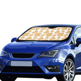 Bread Toast Pattern Print Design 05 Car Sun Shade