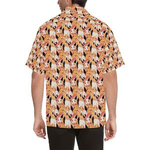 Squirrel Pattern Print Design 04 Men's All Over Print Hawaiian Shirt (Model T58)