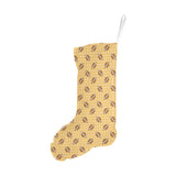 American Football Ball Pattern Yellow Background Christmas Stocking