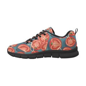 Tomato Pattern Background Men's Sneakers Black