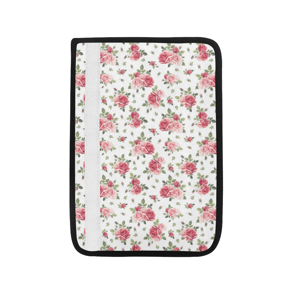 Rose Pattern Print Design 02 Car Seat Belt Cover